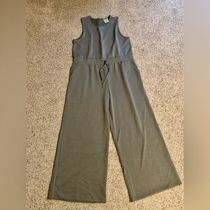 Serra Sleeveless Khaki Jumpsuit